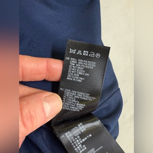 REISS Midnight Blue LIBRA sleeveless midi dress size 6 - Picture 9 of 16